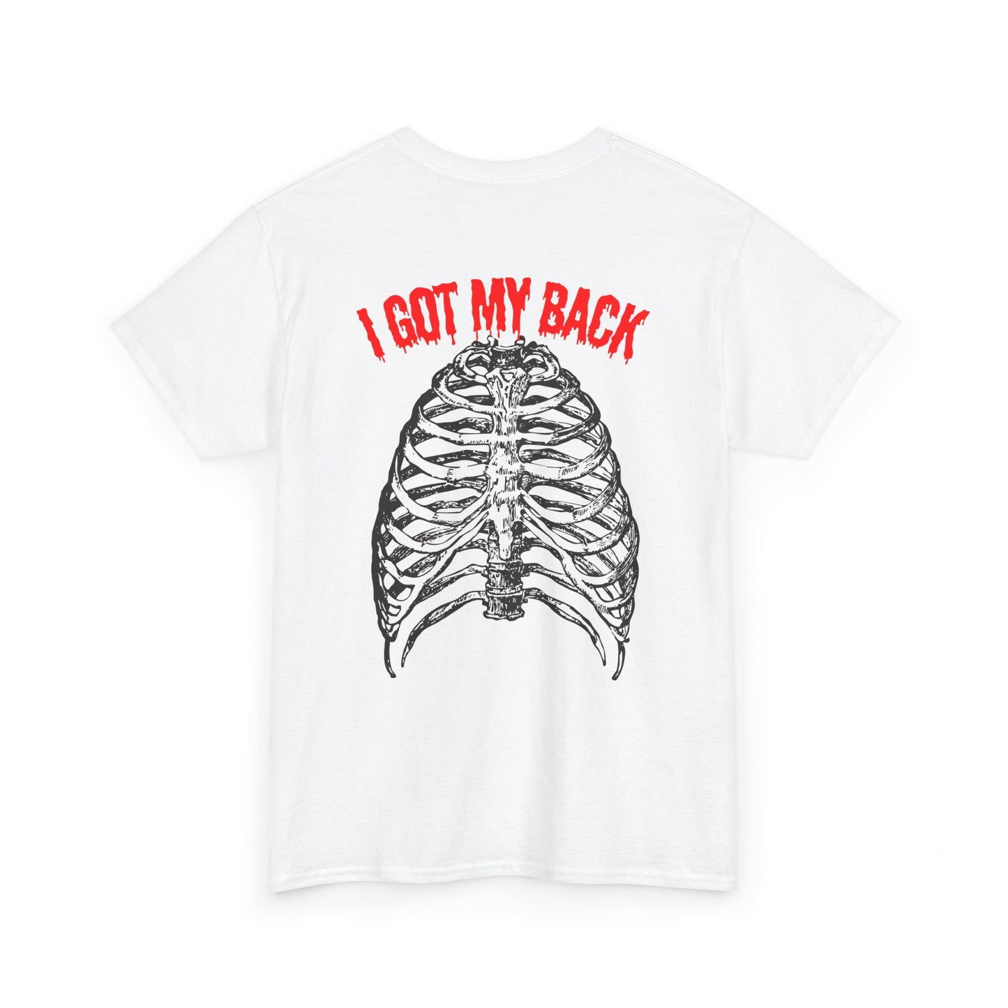 Unisex Heavy Cotton Tee - 'I Got My Back' & Love Design