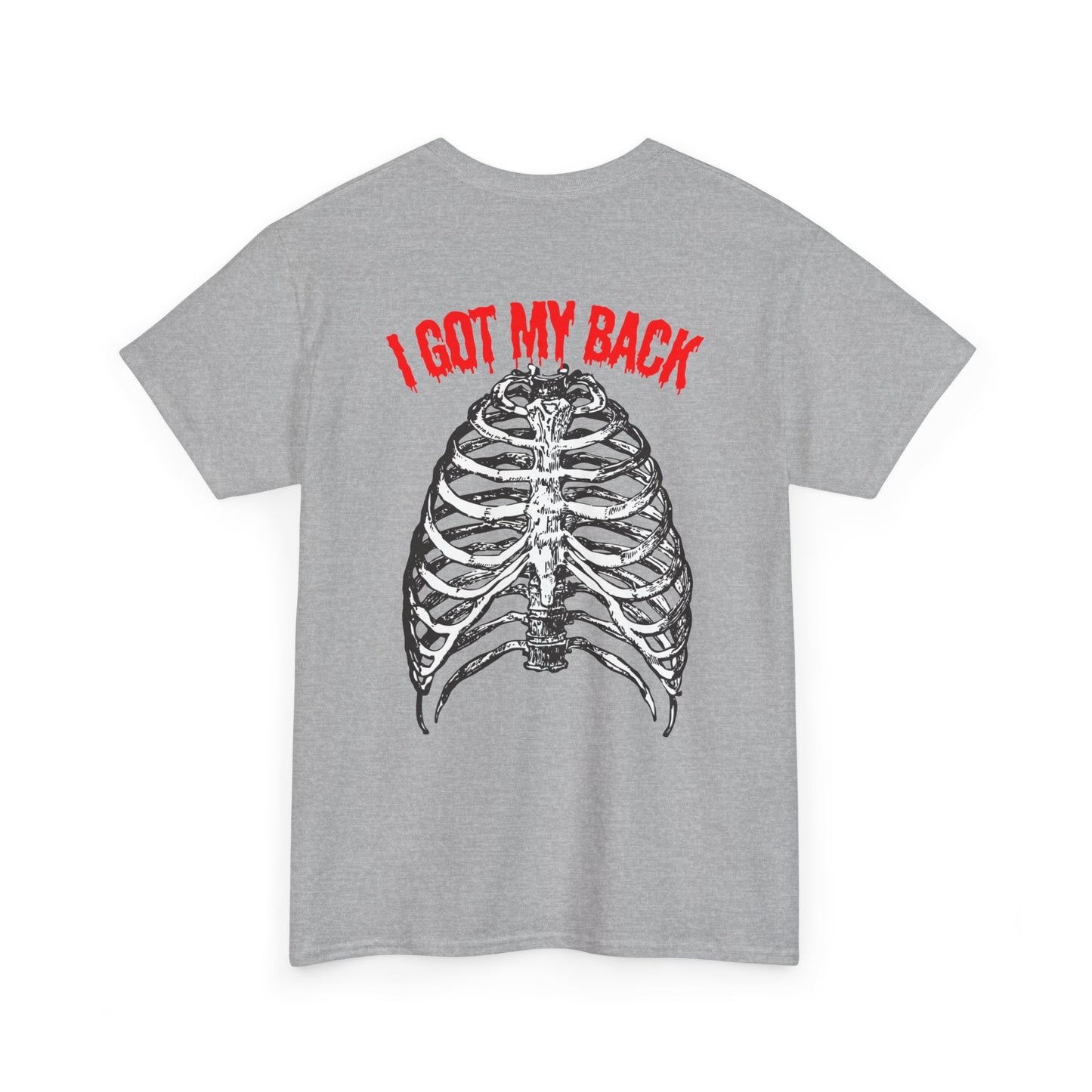 Unisex Heavy Cotton Tee - 'I Got My Back' & Love Design