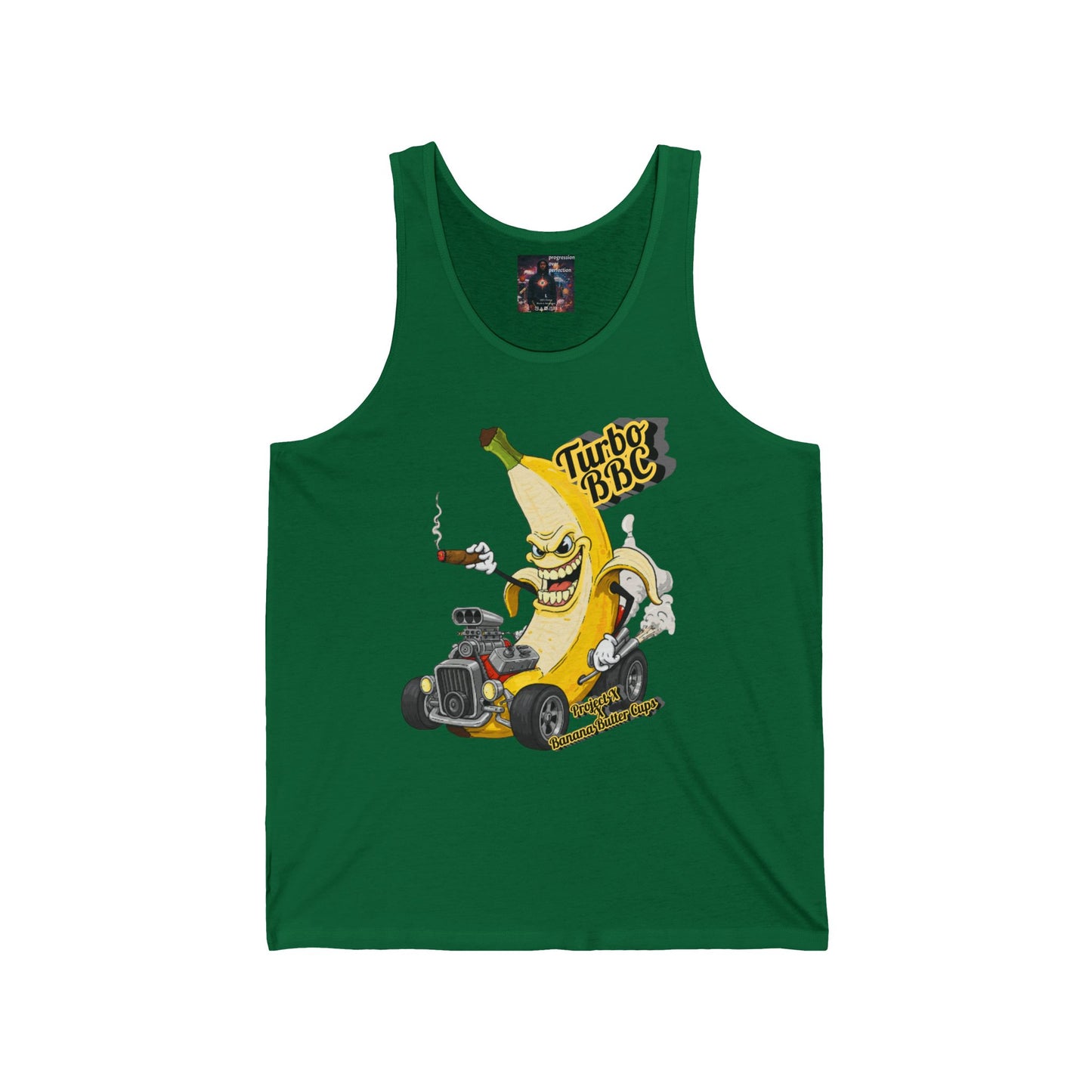 Turbo BBC Banana Unisex Jersey Tank - Fun Summer Graphic Tee